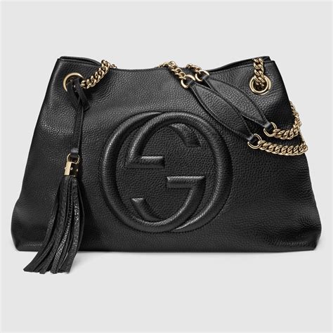 gucci soho leather shoulder bag medium|Gucci adjustable shoulder handbags.